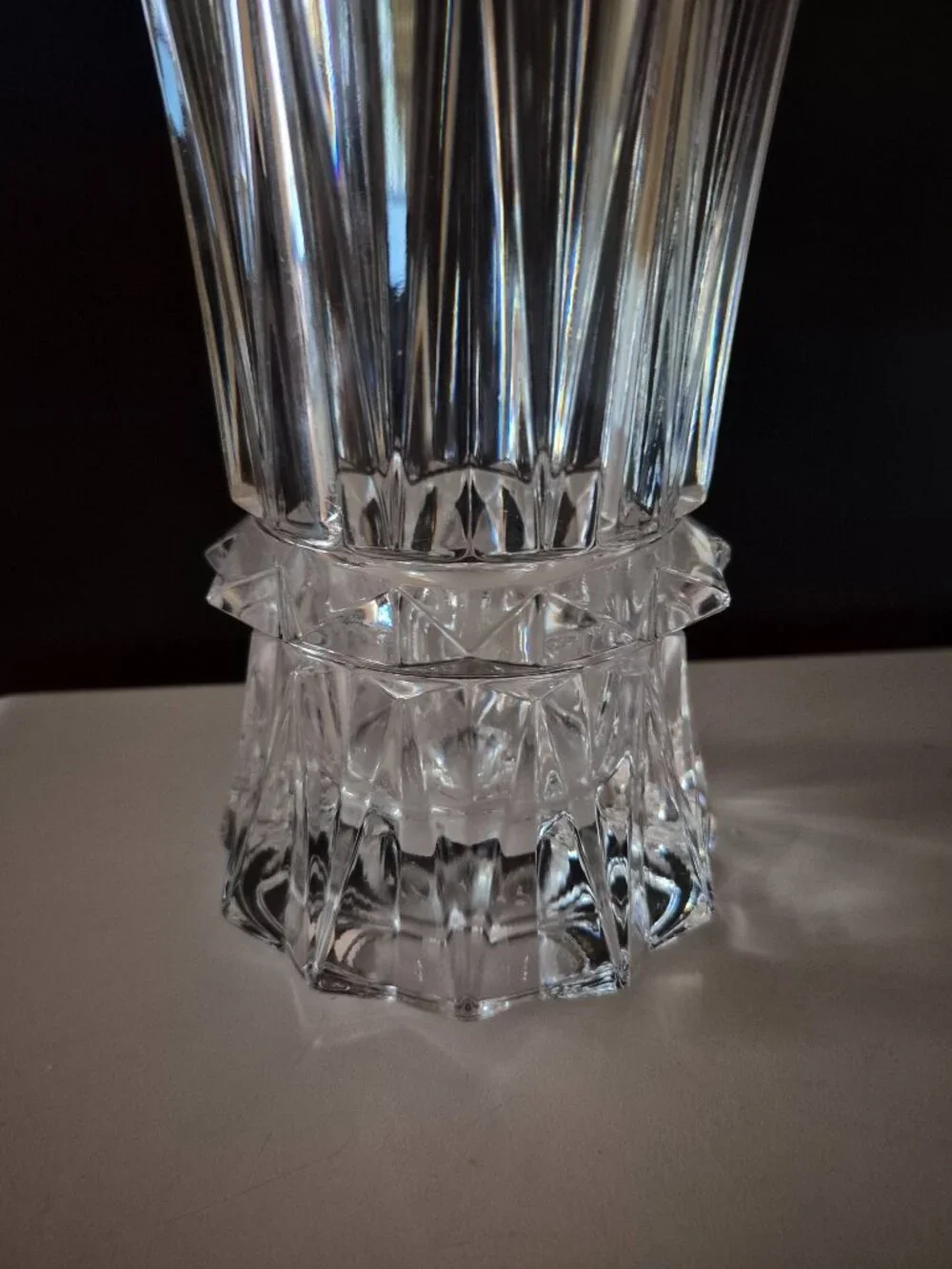 VINTAGE MIKASA RAINIER CRYSTAL FLOWER VASE